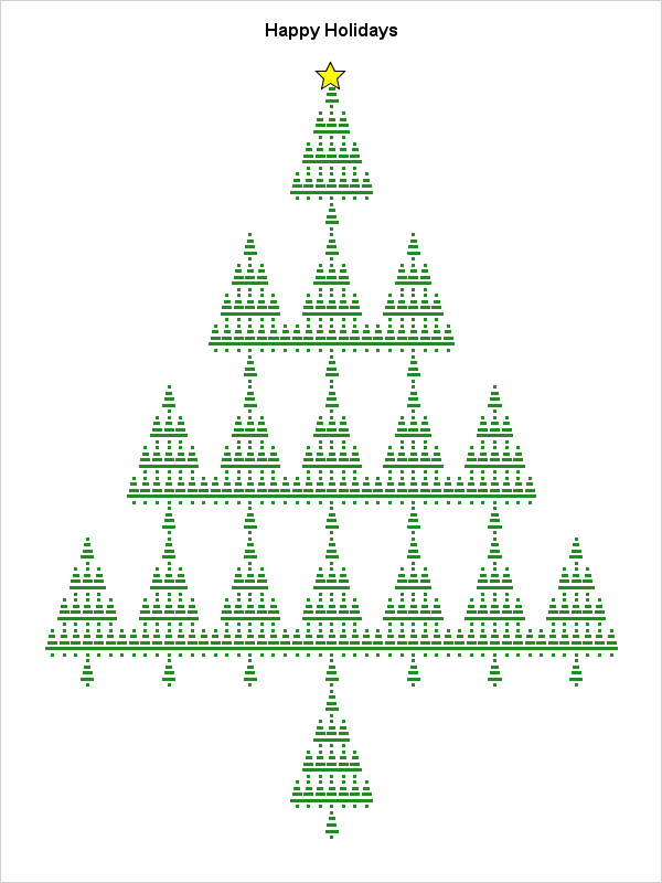 Self-similar Christmas tree created in SAS
